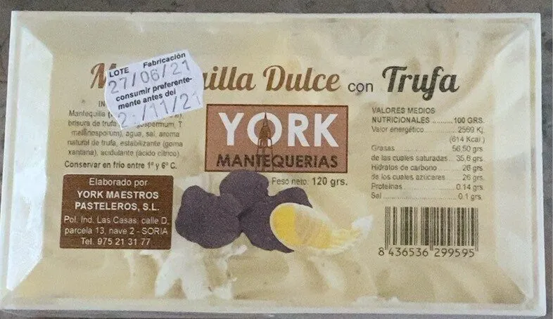 Mantequilla dulce con trufa