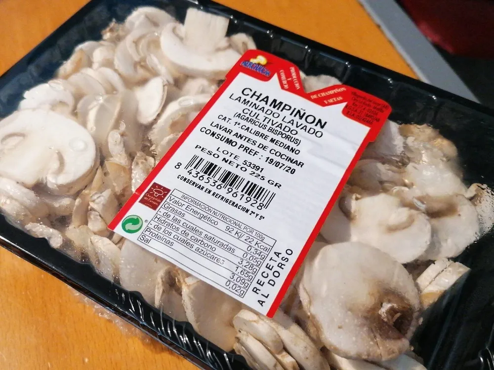 Champiñon laminado lavado