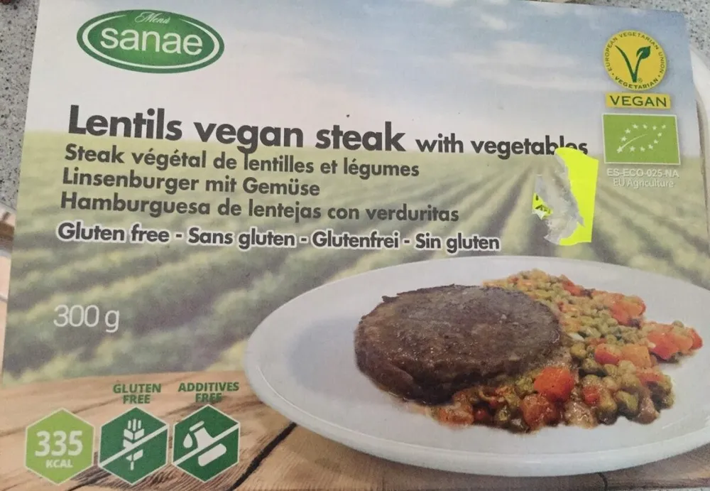 Lentils vegan steack