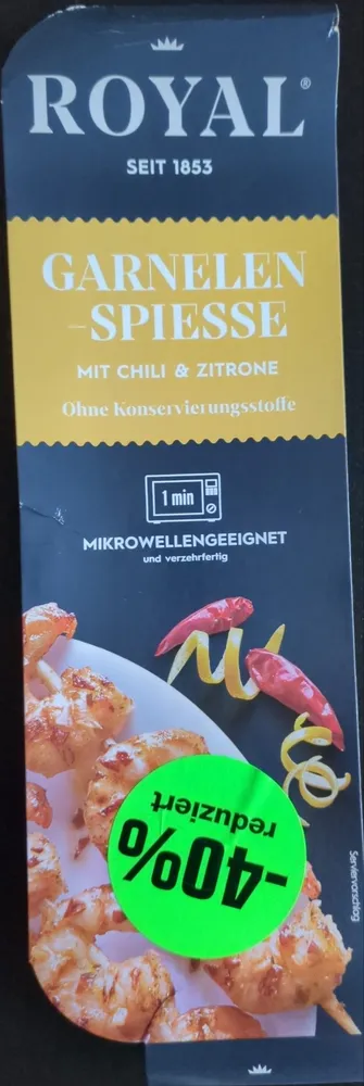 Garnelen Spiesse mit Chili & Zitrone