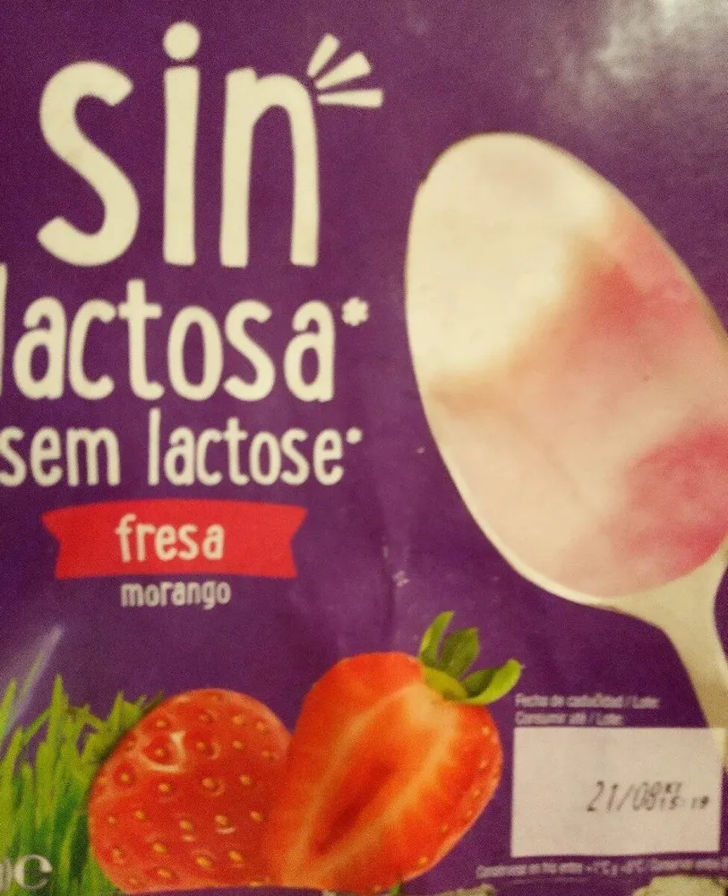 Yogur sin lactosa fresa