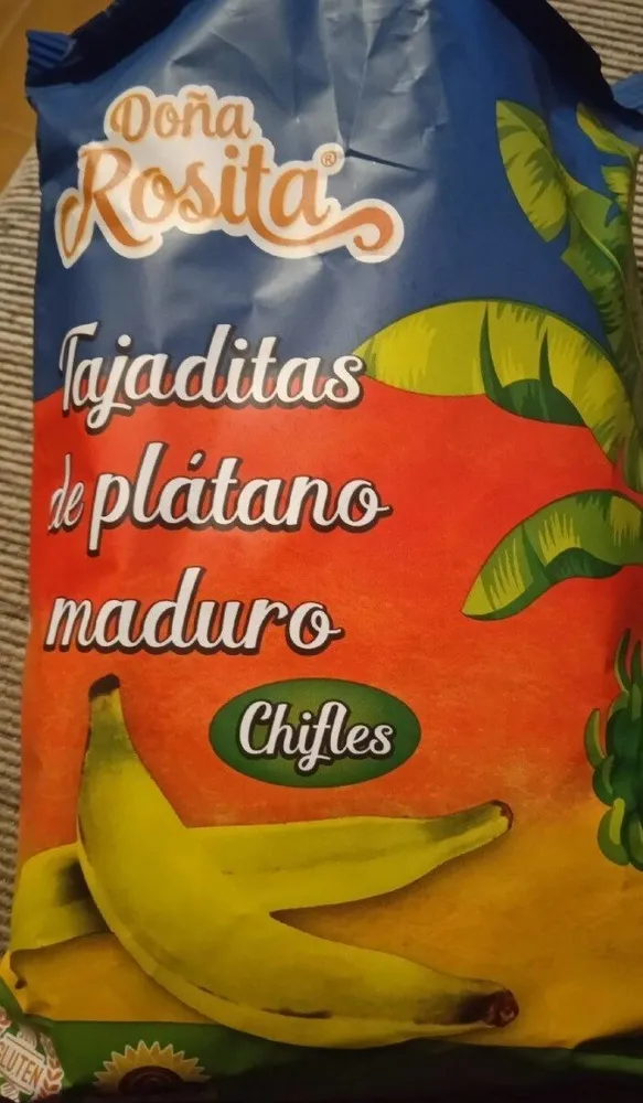 Tajaditas de plátano maduro