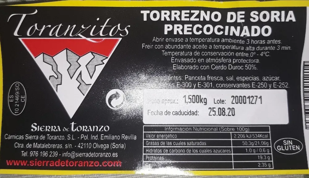 Torreznos de Soria Precocinado