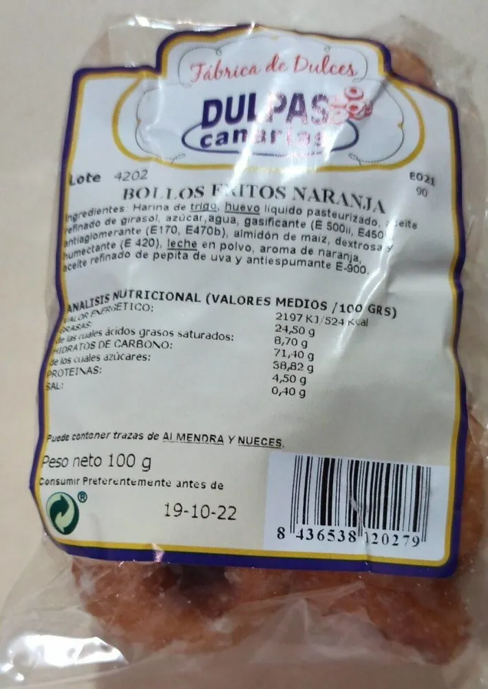 Bollitos fritos naranja