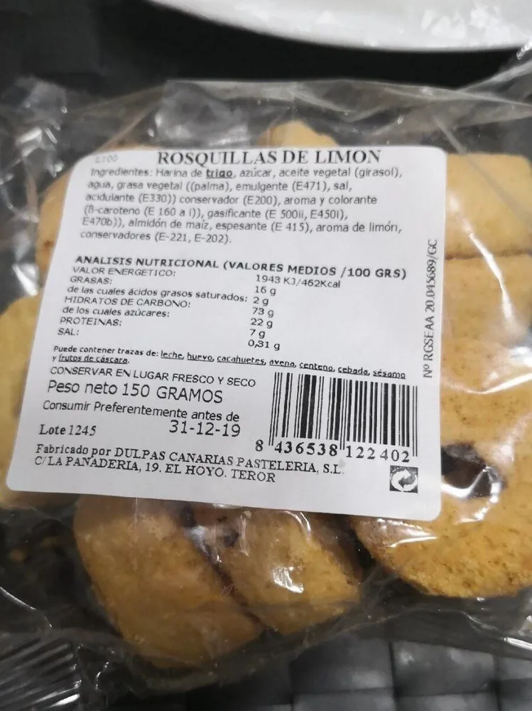 Rosquillas limón
