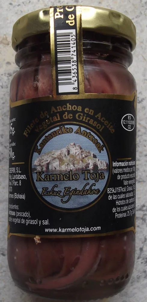 Filete de anchoa en aceite de girasol