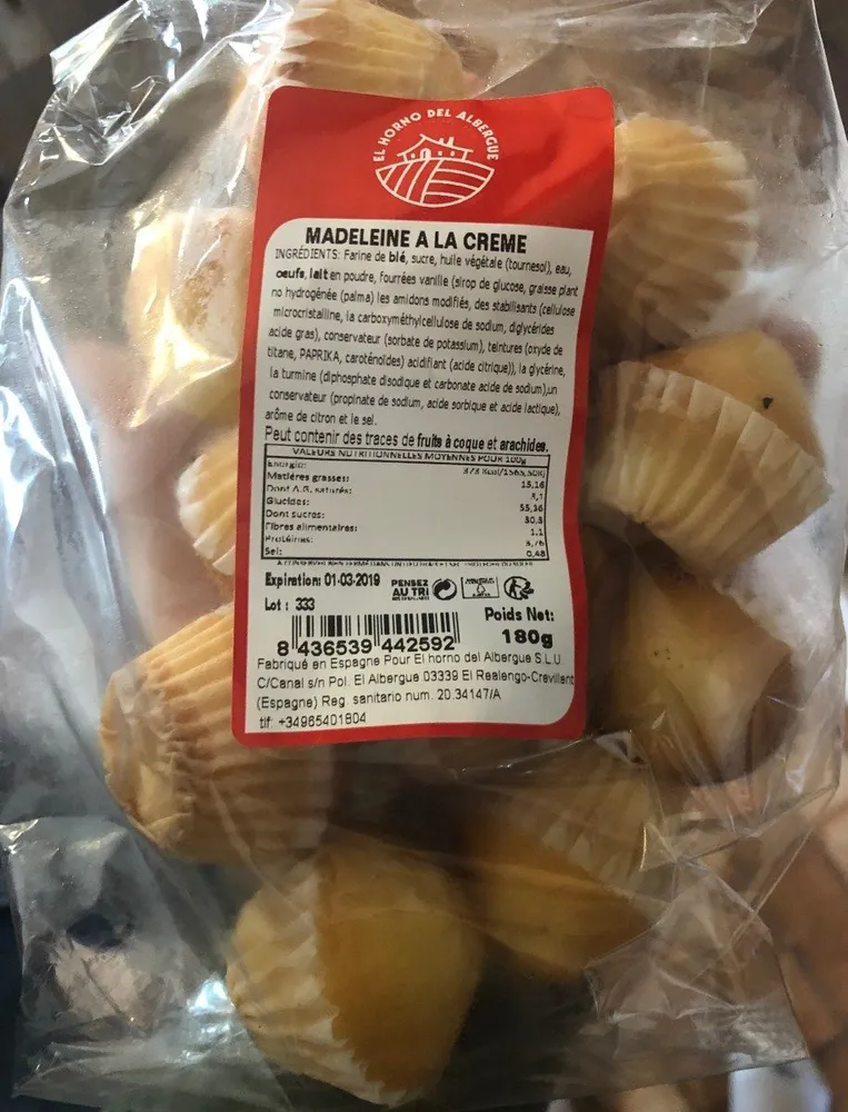 Madeleine a la creme