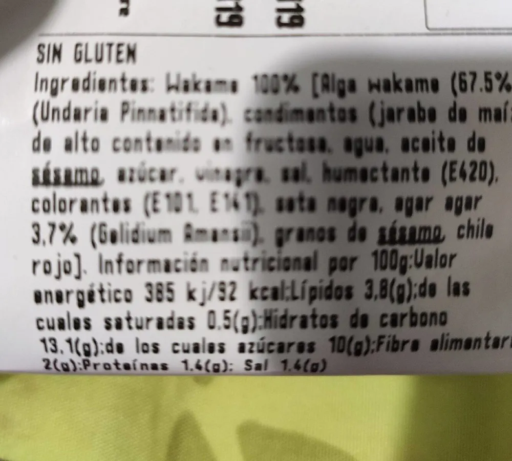 Ensalada de algas wakame