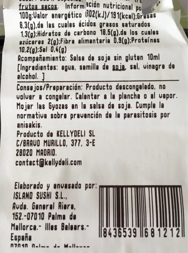 Gyozas de langostino