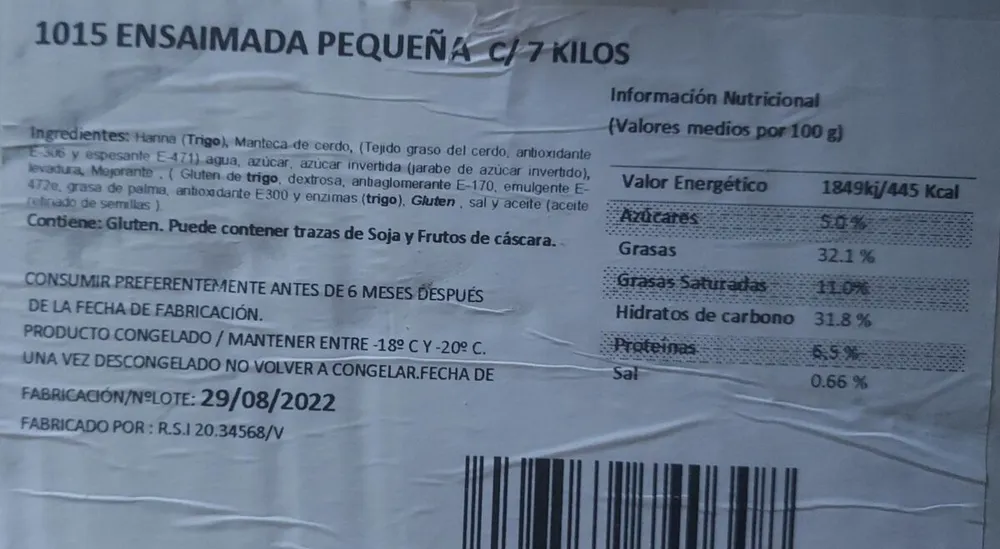 ensaimada pequeña
