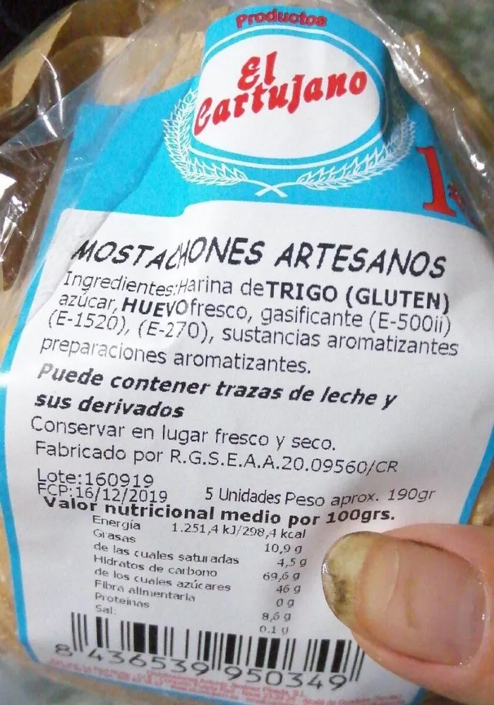 Mostachones artesanos