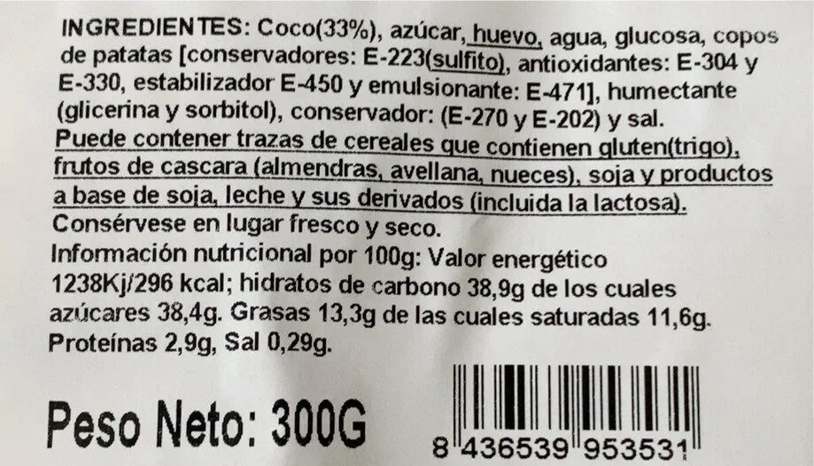 Sultanas de coco