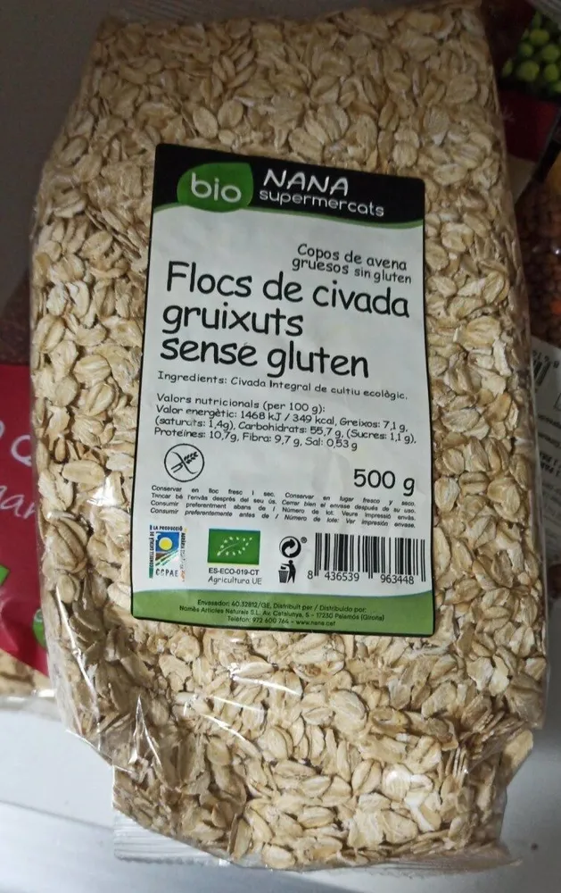 Flocs de civada gruixuts sense gluten