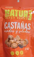 Castañas asadas y peladas