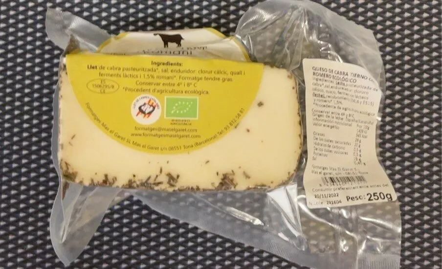 Queso de cabra con romero ecológico