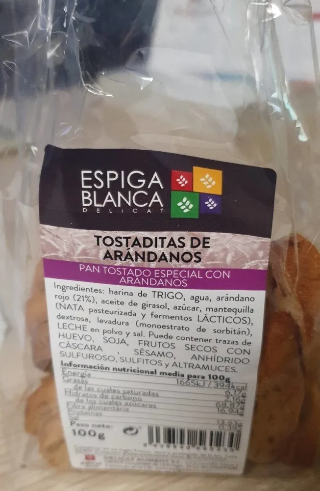 Tostaditas arándanos
