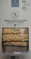 Barritas integrales de sésamo con pepitas de chocolate