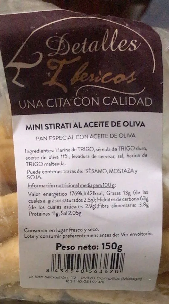 Mini stirati al aceite de oliva