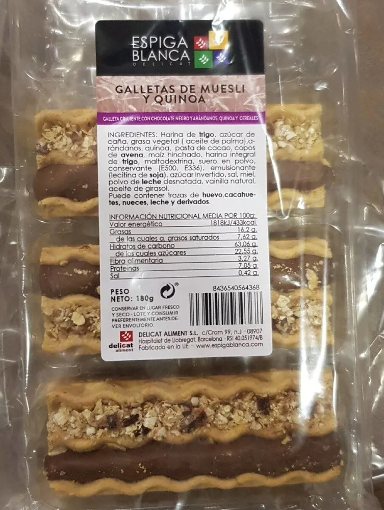 Galletas de Muesli y Quinoa