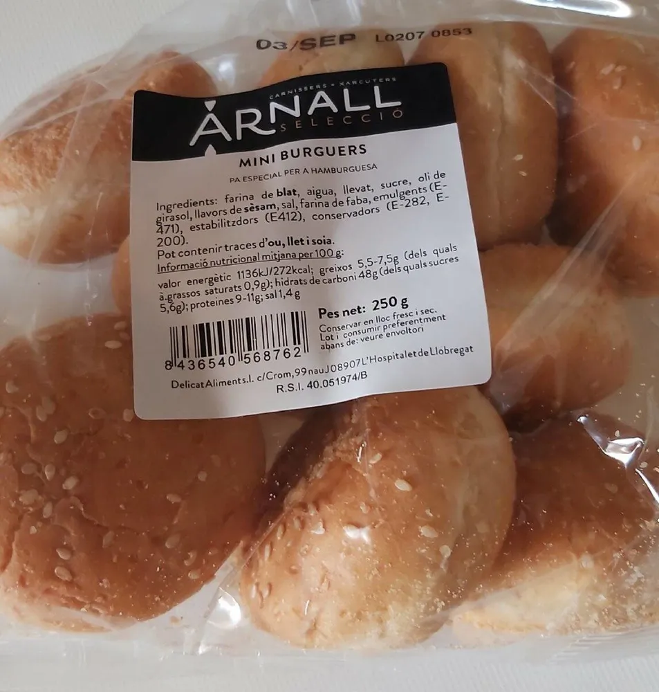 Mini burger bread
