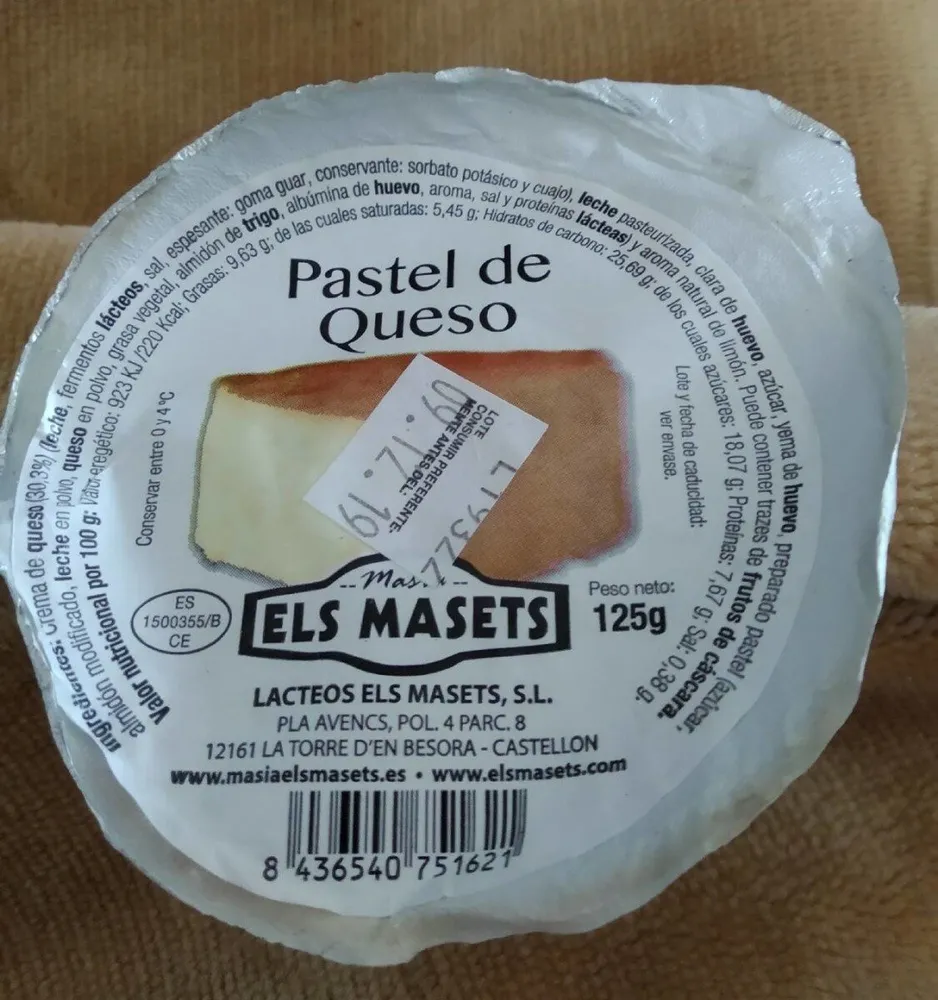 Pastel de queso