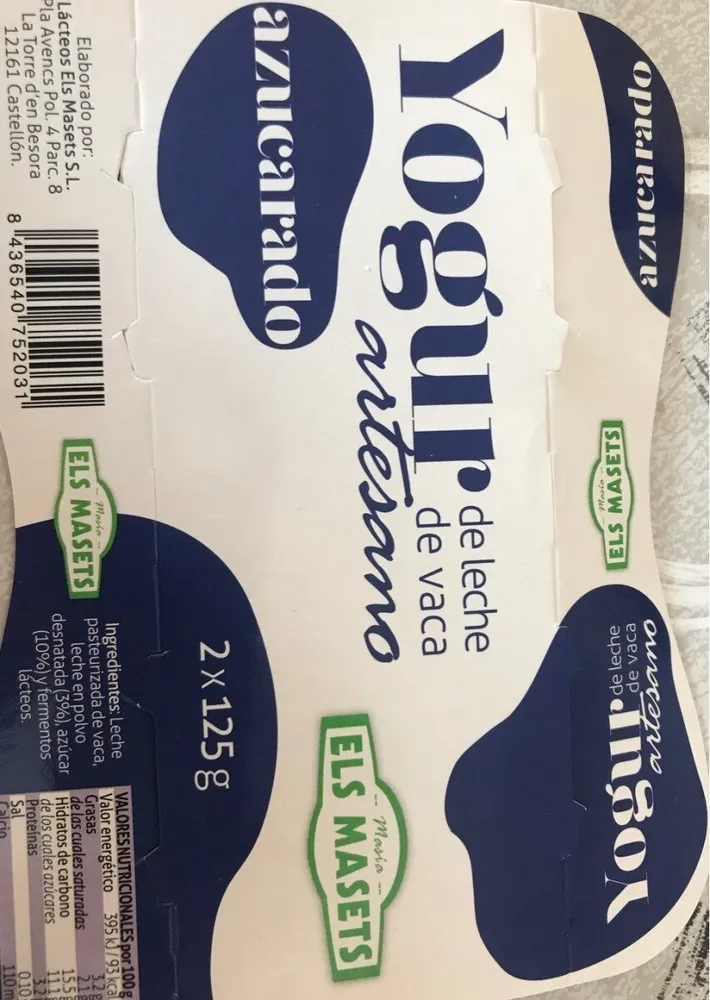 Yogurt de leche de vaca artesano