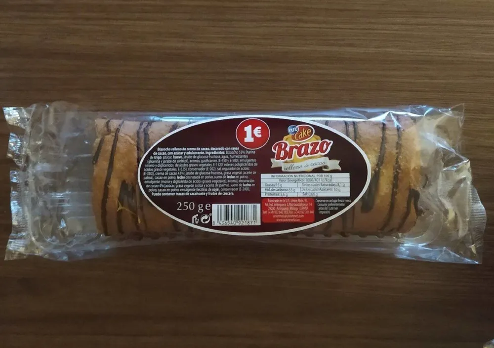Brazo relleno de cacao