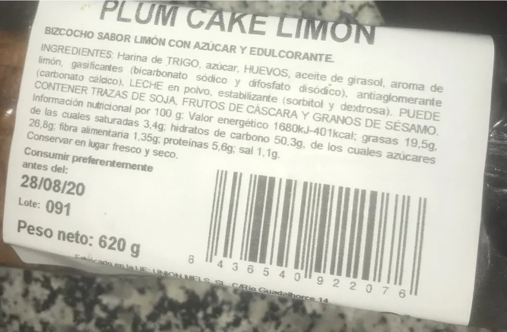 PUM CAKE LIMON