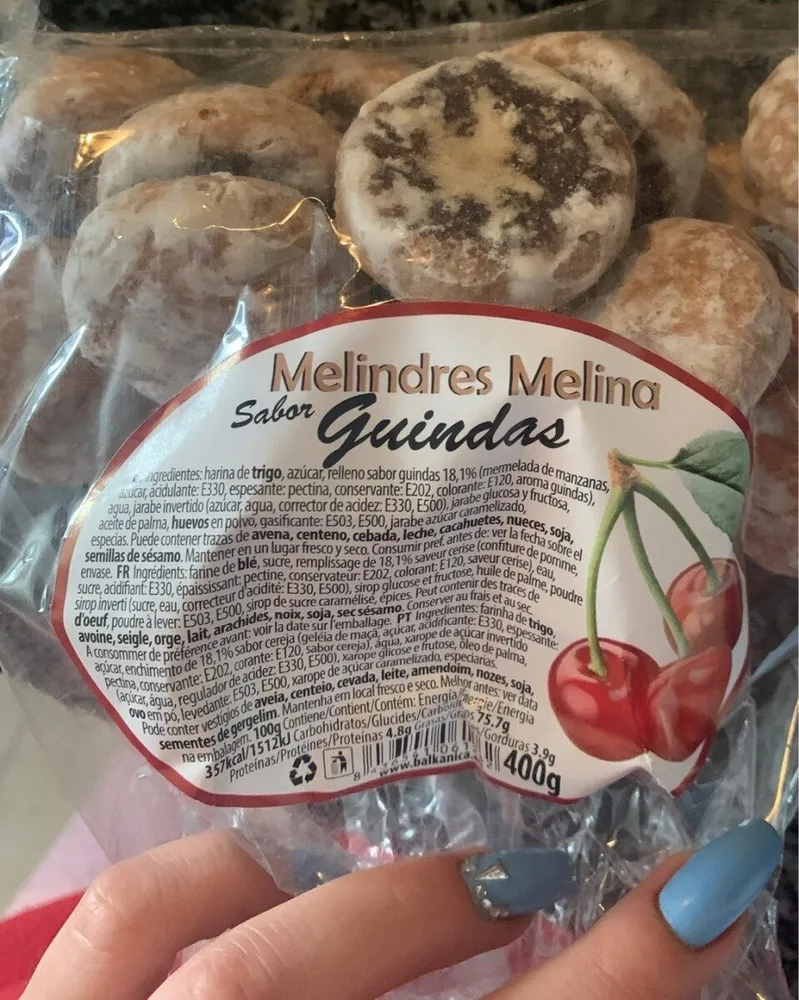 Melindres Melina sabor guindas