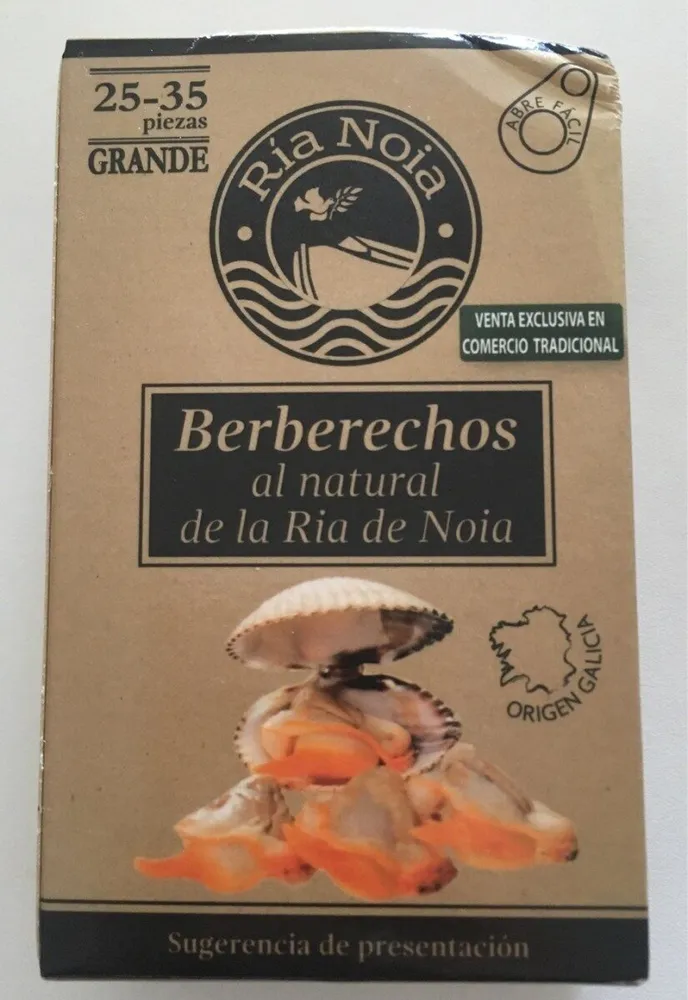 Berberechos al natural de la Ria de Noia