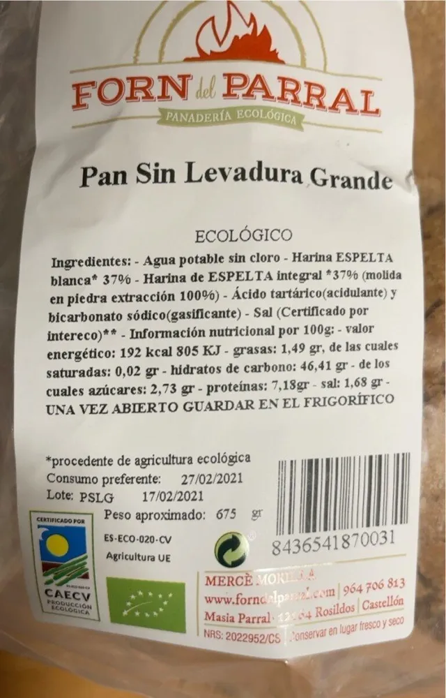 Pan sin levadura