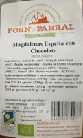 Magdalenas espelta con chocolate