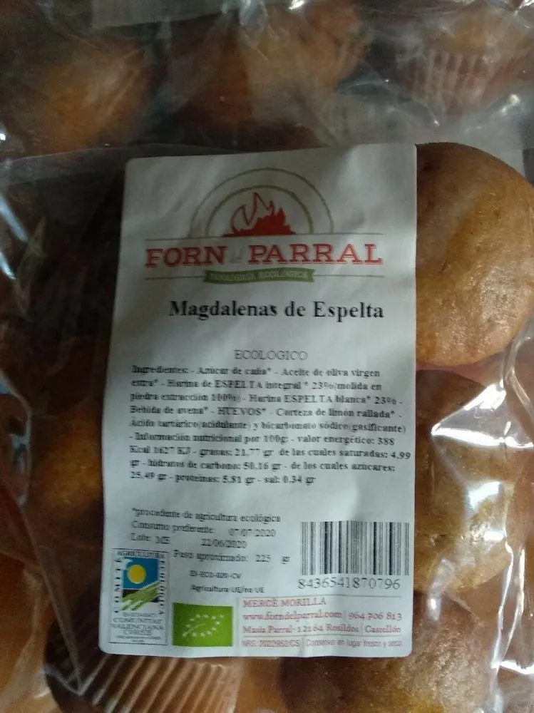 Magdalenas de espelta Forn Parral