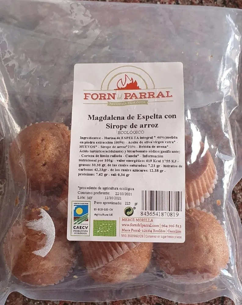 Magdalena de Espelta con Sirope de arroz