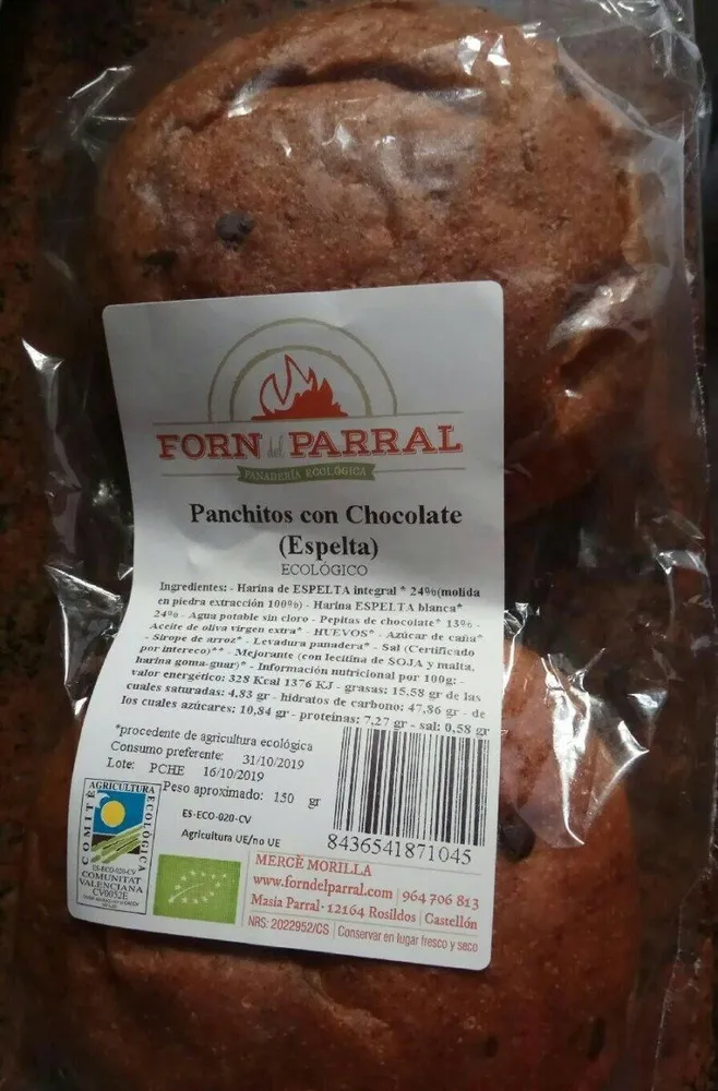 Panchitos con chocolate (espelta)