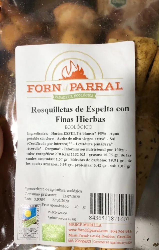 Rosquilletas de Espelta Finas Hierbas