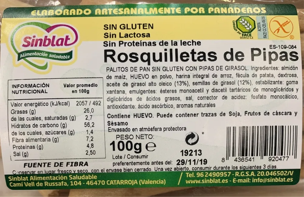 Rosquilletas de pipas