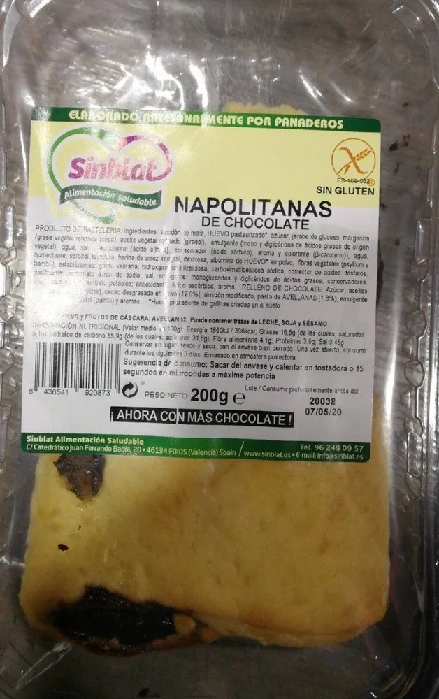 Napolitanas de chocolate