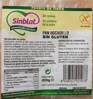 Pan bocadillo sin gluten