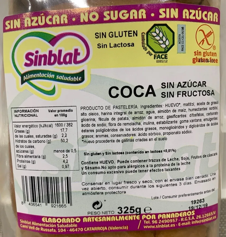 Coca sin azucar