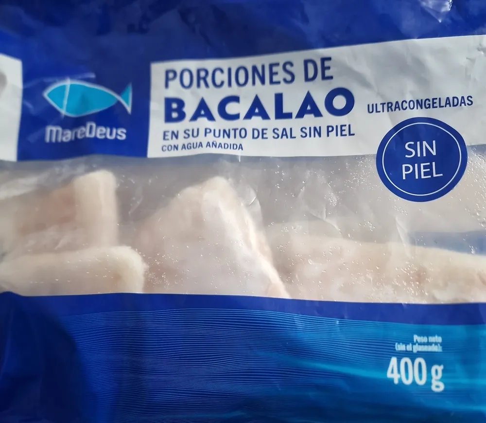Porciones de bacalao