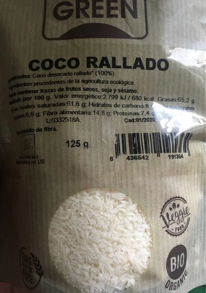 Coco rallado natur green