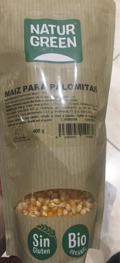 Maiz para palomitas