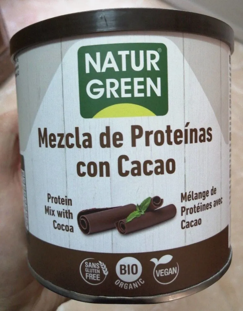 Mezcla de proteínas con cacao