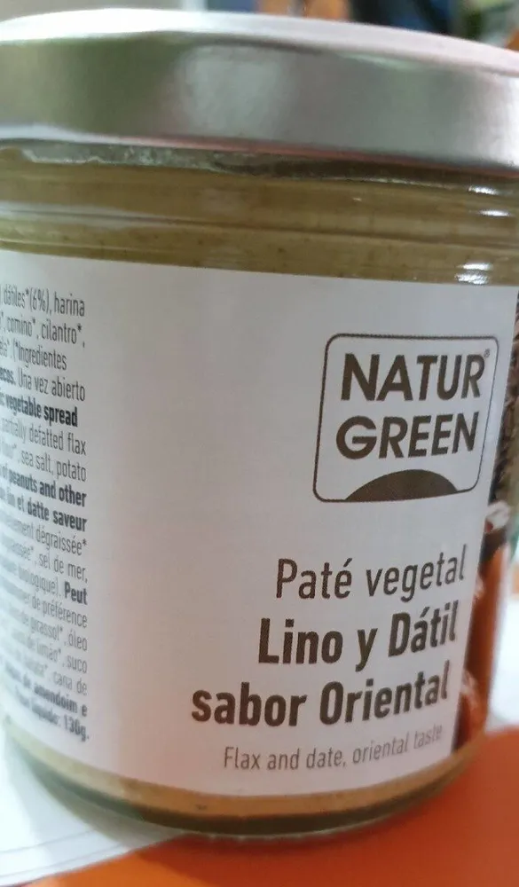 Pate vegetal lino datil sabor oriental