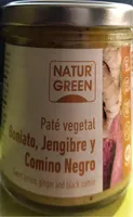 Paté vegetal boniato, jengibre y comino negro