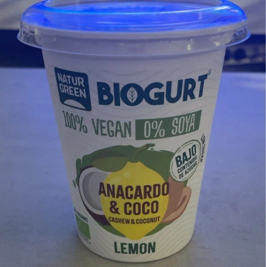 Biogurt anacardo y coco sabor limón