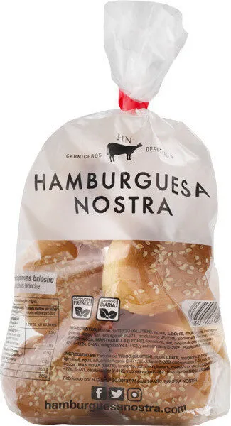 Pan de hamburguesas artesano con sésamo mini redondo