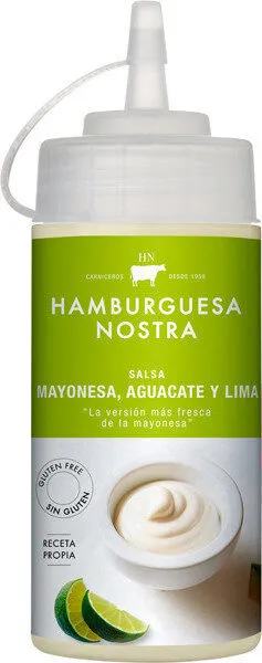 Salsa hn mayonesa, aguacate y lima sin gluten