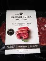 Hamburguesa buey de valles del esla sin gluten